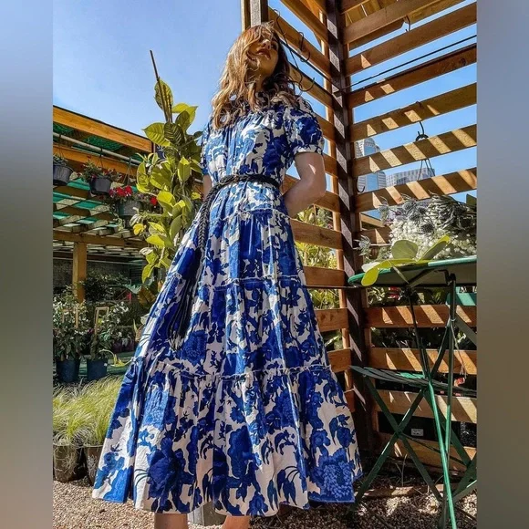 NWT Diane Von Furstenburg DVF ‘Queena’ Tiered Dress M/6– Easter Wedding Guest - Picture 3 of 12